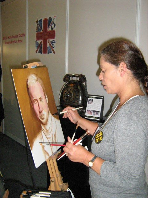 Painting Prince William at Event City in Manchester 2012