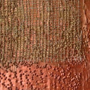 Copper, Glass Bead Gel & Collaged Netting